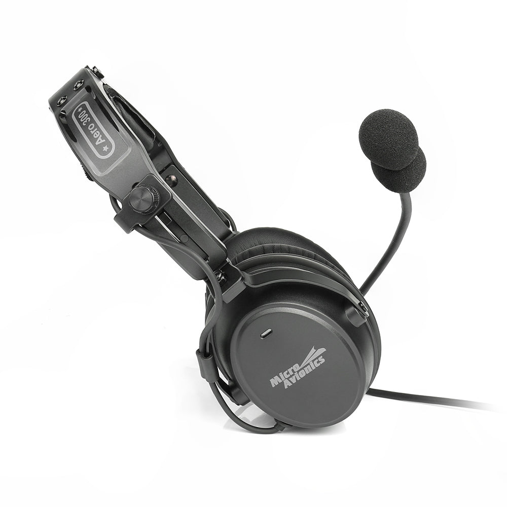 Aero 300 ANR GA Headset with Stereo Bluetooth - for aviation communication - MicroAvionics