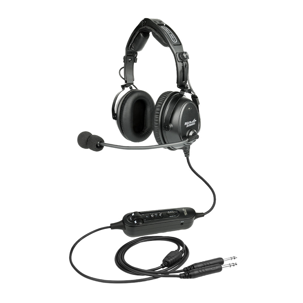 Aero 300 ANR GA Headset with Stereo Bluetooth - for aviation communication - MicroAvionics