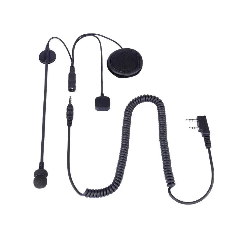 Paragliding radio Headset with Helmet PTT. - for aviation communication - MicroAvionics