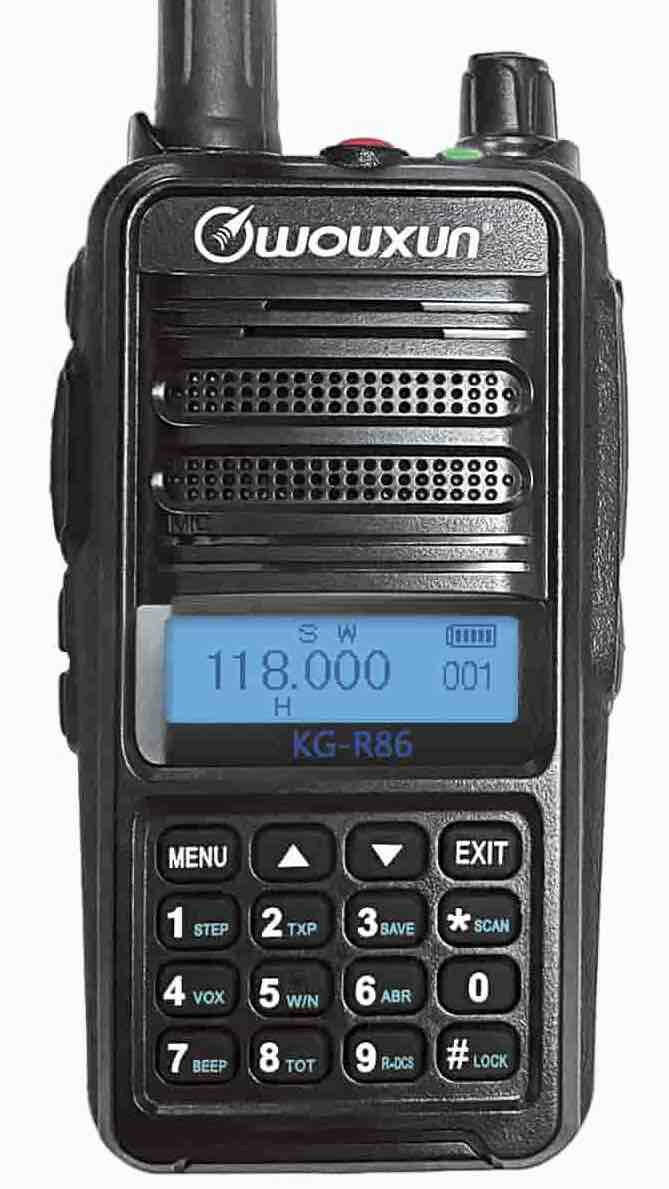 Wouxun Airband Radio KG - R86 - for aviation communication - MicroAvionics