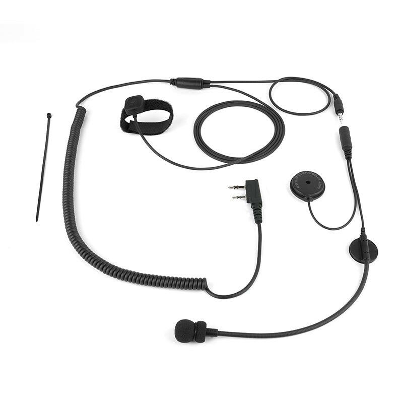 Paragliding Headset with Finger PTT. - for aviation communication - MicroAvionics