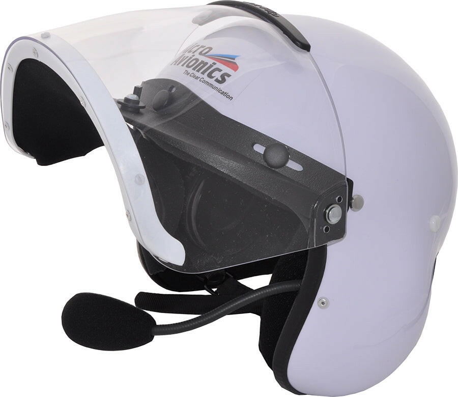 anr motorcycle helmet White Integral Helmet with internal GA headset