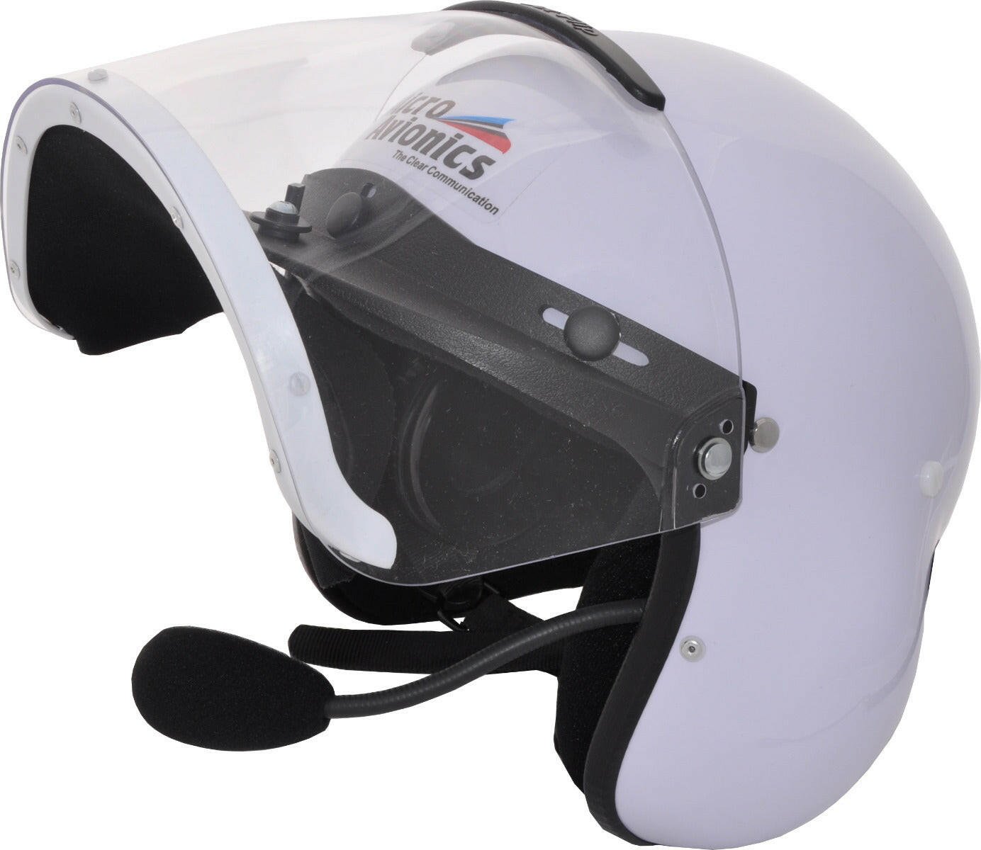 Integral helmet with internal PM - 100 headset - for aviation communication - MicroAvionics