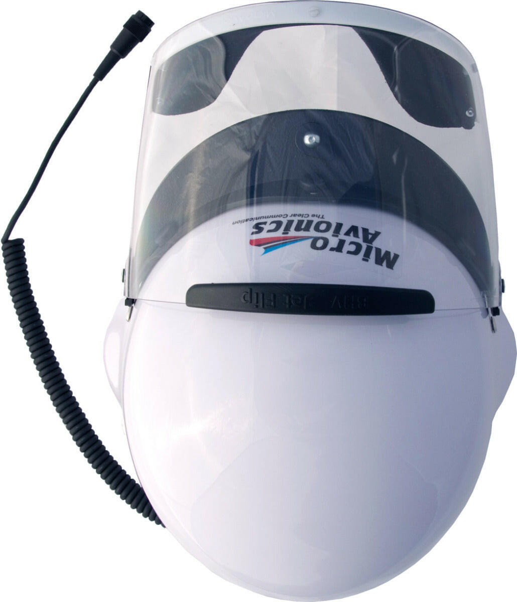 Integral helmet with internal PM - 100 headset - for aviation communication - MicroAvionics