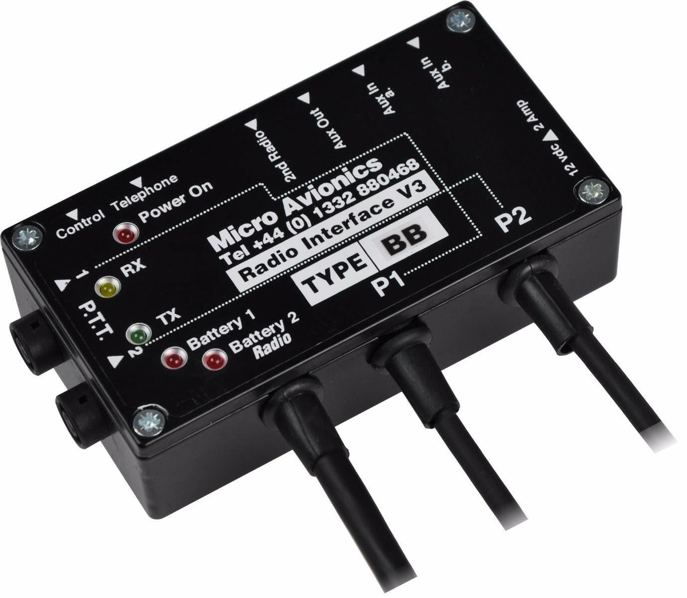 Powered Radio Interface for panel mounted radios - for aviation communication - MicroAvionics